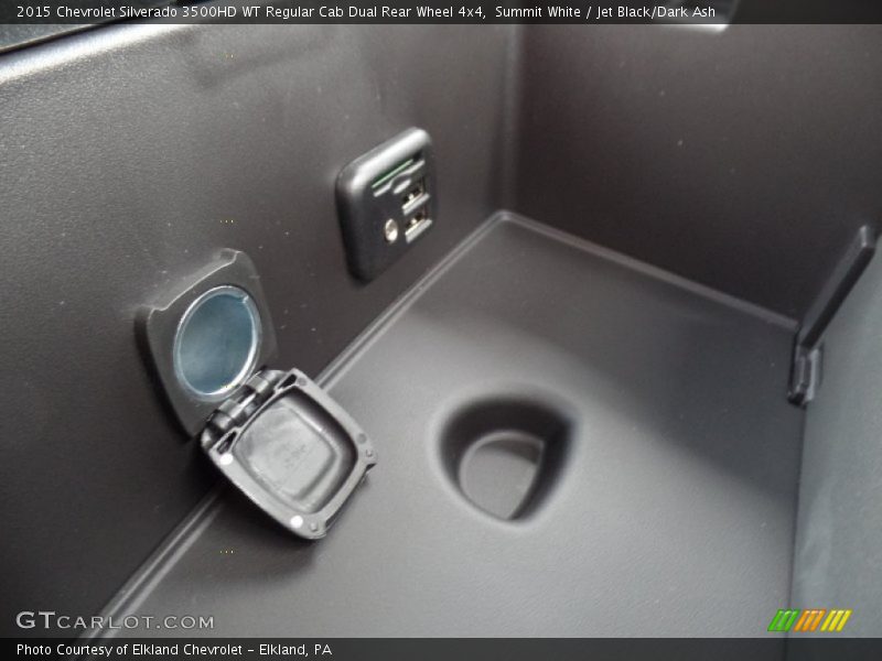 Summit White / Jet Black/Dark Ash 2015 Chevrolet Silverado 3500HD WT Regular Cab Dual Rear Wheel 4x4