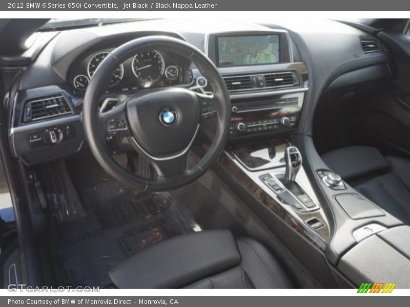 Jet Black / Black Nappa Leather 2012 BMW 6 Series 650i Convertible
