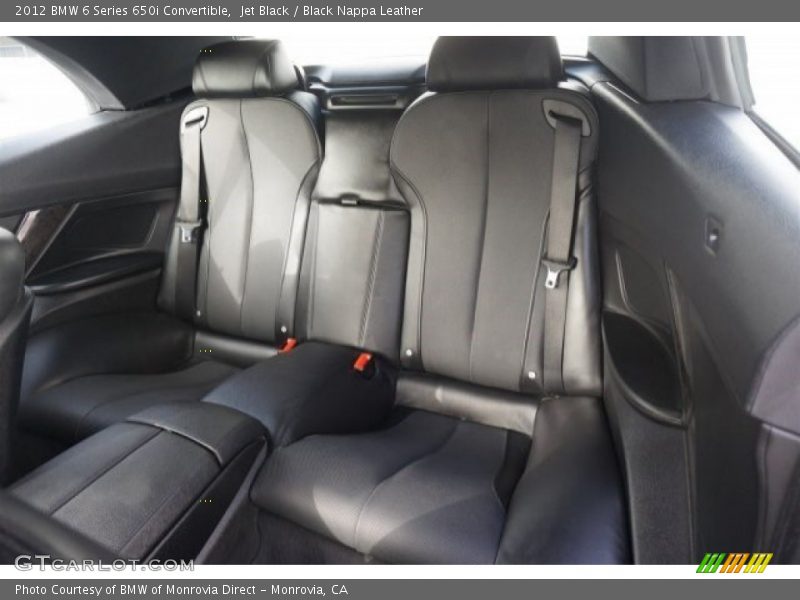 Rear Seat of 2012 6 Series 650i Convertible