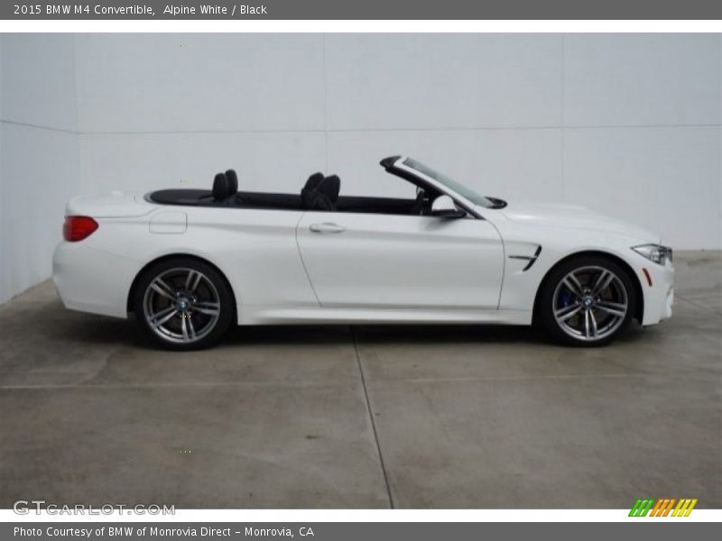 Alpine White / Black 2015 BMW M4 Convertible