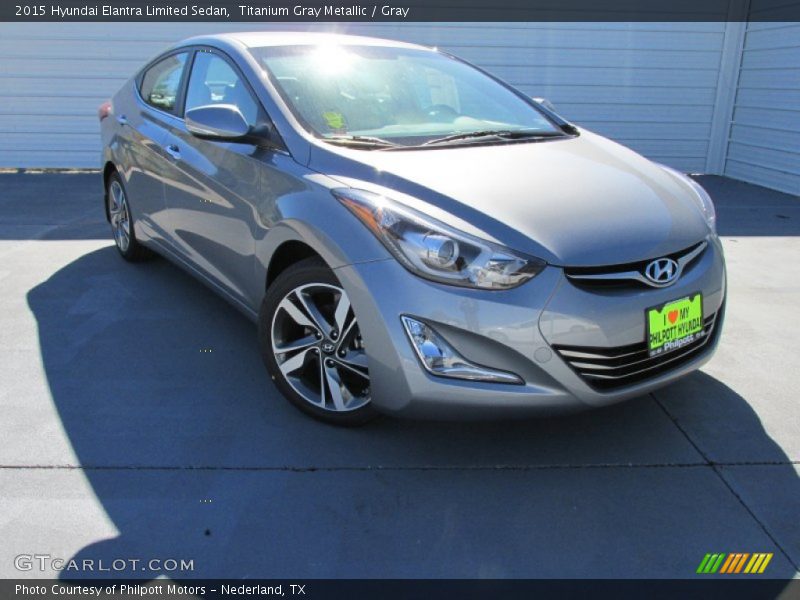 Titanium Gray Metallic / Gray 2015 Hyundai Elantra Limited Sedan