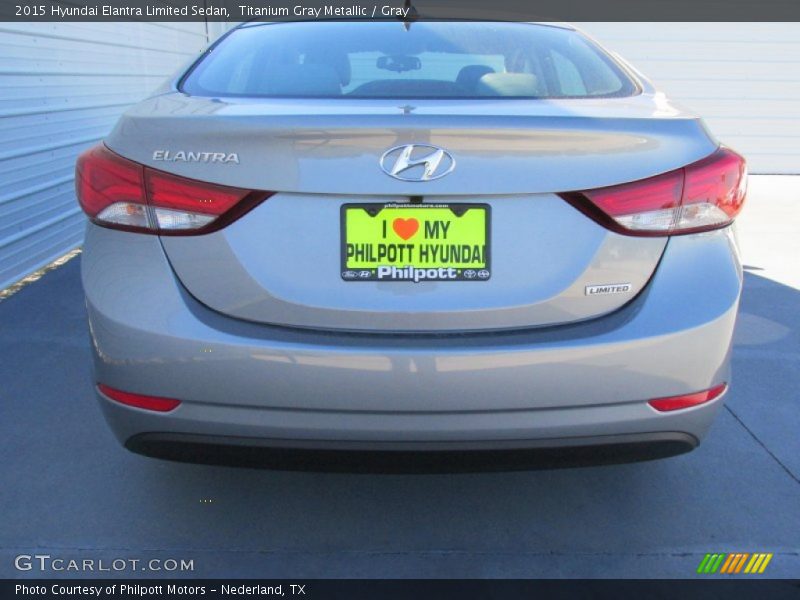Titanium Gray Metallic / Gray 2015 Hyundai Elantra Limited Sedan
