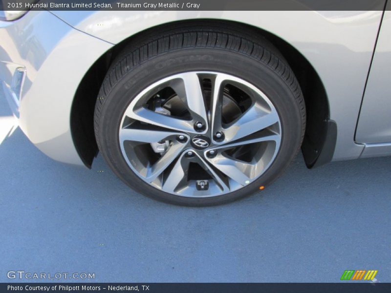 Titanium Gray Metallic / Gray 2015 Hyundai Elantra Limited Sedan