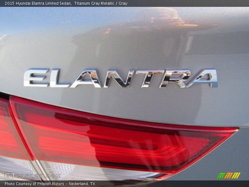 Titanium Gray Metallic / Gray 2015 Hyundai Elantra Limited Sedan