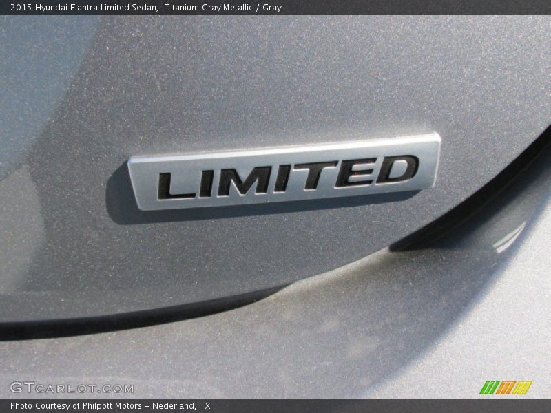 Titanium Gray Metallic / Gray 2015 Hyundai Elantra Limited Sedan