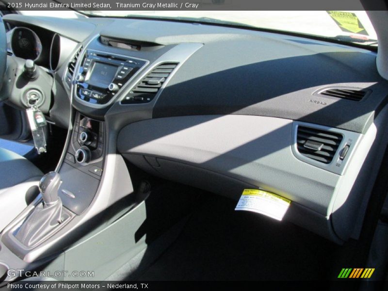 Titanium Gray Metallic / Gray 2015 Hyundai Elantra Limited Sedan
