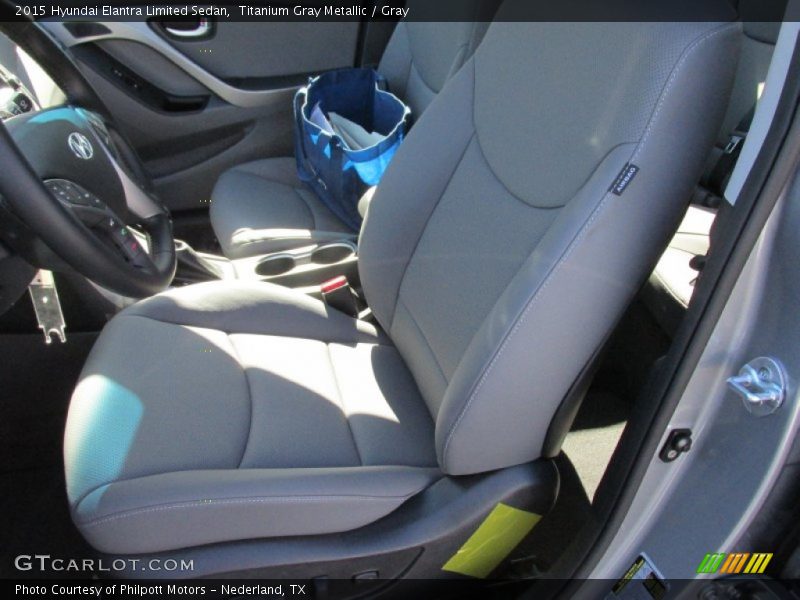 Titanium Gray Metallic / Gray 2015 Hyundai Elantra Limited Sedan