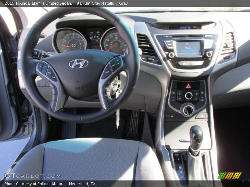 Titanium Gray Metallic / Gray 2015 Hyundai Elantra Limited Sedan