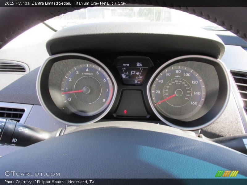 Titanium Gray Metallic / Gray 2015 Hyundai Elantra Limited Sedan
