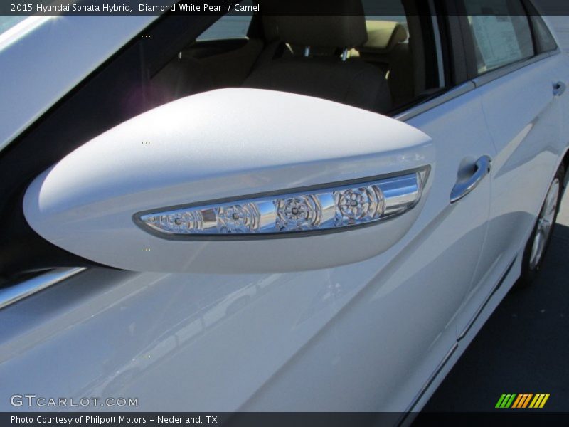 Diamond White Pearl / Camel 2015 Hyundai Sonata Hybrid