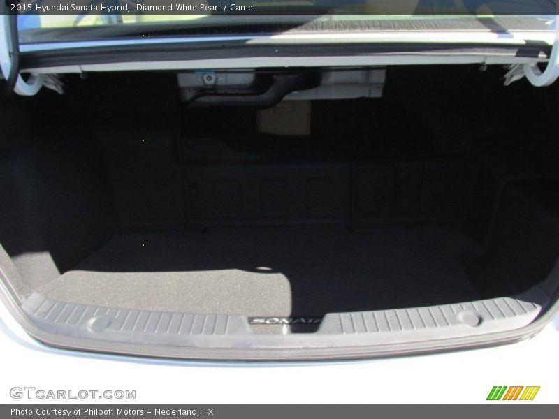 Diamond White Pearl / Camel 2015 Hyundai Sonata Hybrid