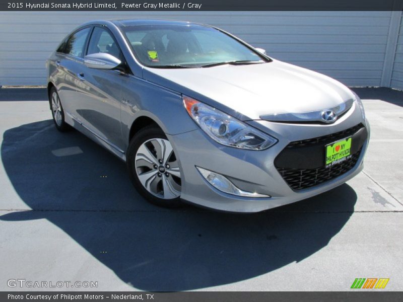 Pewter Gray Metallic / Gray 2015 Hyundai Sonata Hybrid Limited