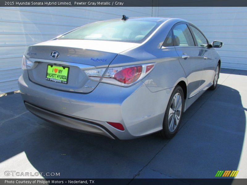 Pewter Gray Metallic / Gray 2015 Hyundai Sonata Hybrid Limited