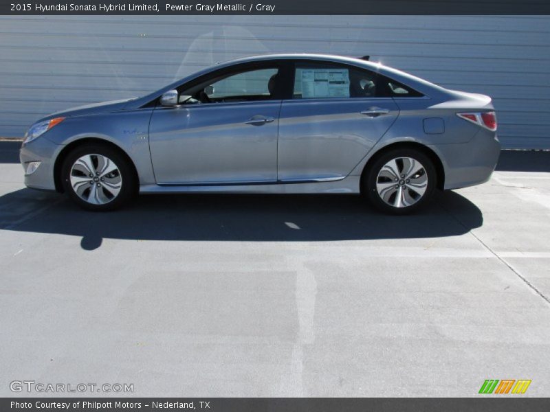 Pewter Gray Metallic / Gray 2015 Hyundai Sonata Hybrid Limited