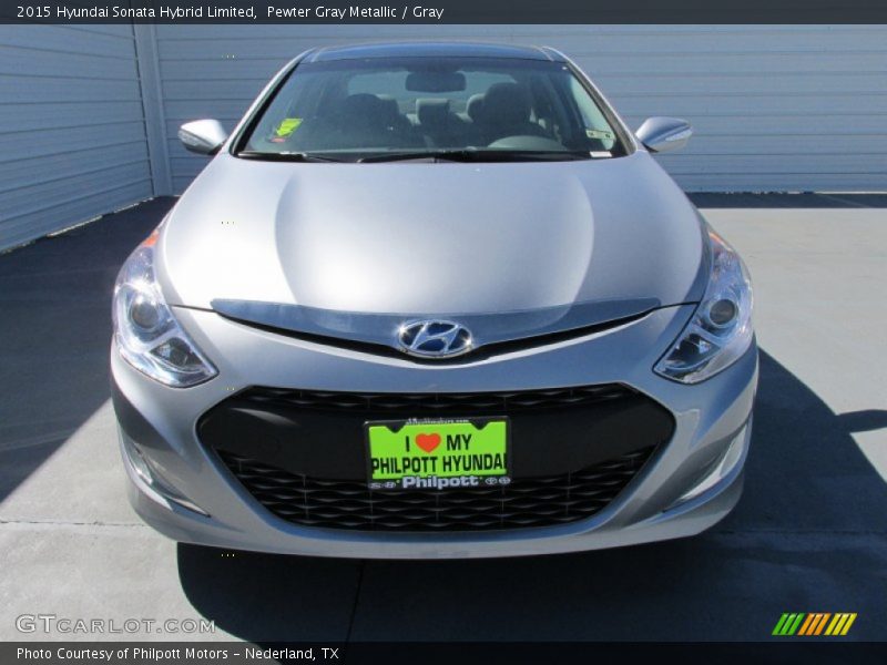 Pewter Gray Metallic / Gray 2015 Hyundai Sonata Hybrid Limited