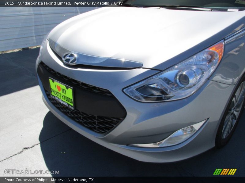 Pewter Gray Metallic / Gray 2015 Hyundai Sonata Hybrid Limited