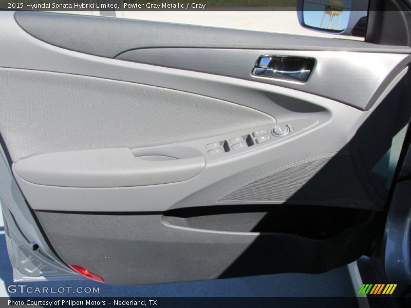Pewter Gray Metallic / Gray 2015 Hyundai Sonata Hybrid Limited