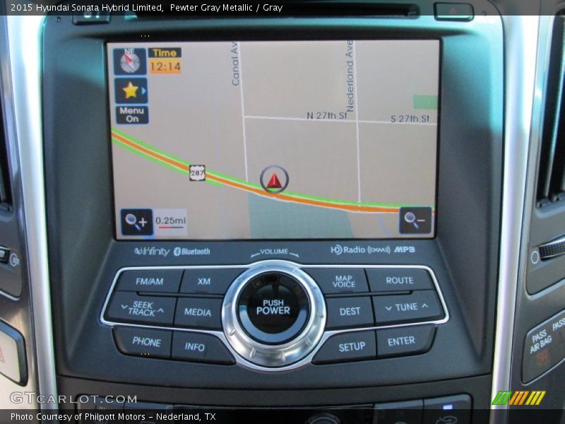 Pewter Gray Metallic / Gray 2015 Hyundai Sonata Hybrid Limited