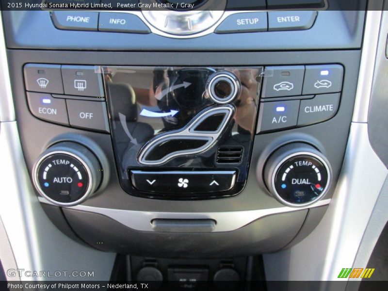 Pewter Gray Metallic / Gray 2015 Hyundai Sonata Hybrid Limited