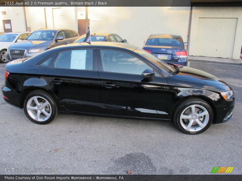 Brilliant Black / Black 2015 Audi A3 2.0 Premium quattro