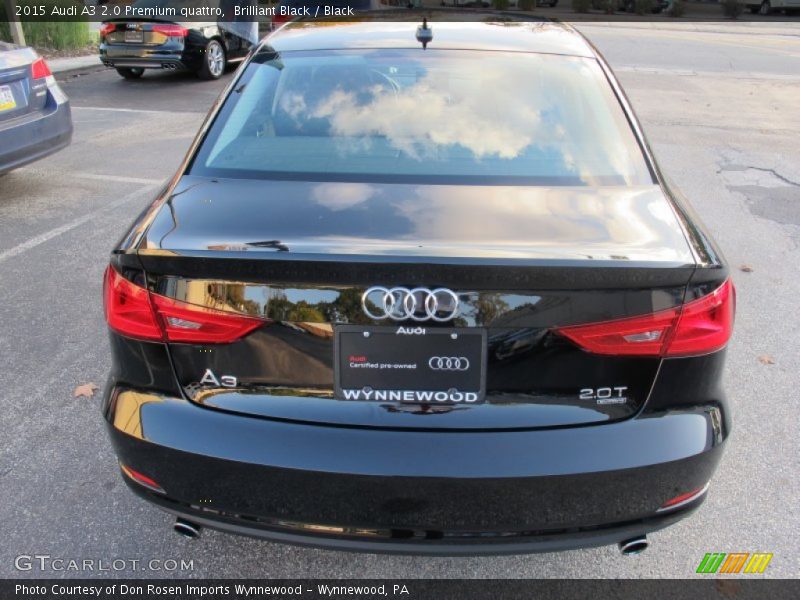Brilliant Black / Black 2015 Audi A3 2.0 Premium quattro
