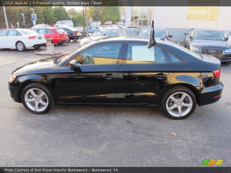 Brilliant Black / Black 2015 Audi A3 2.0 Premium quattro