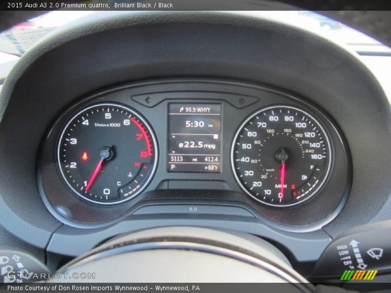 Brilliant Black / Black 2015 Audi A3 2.0 Premium quattro
