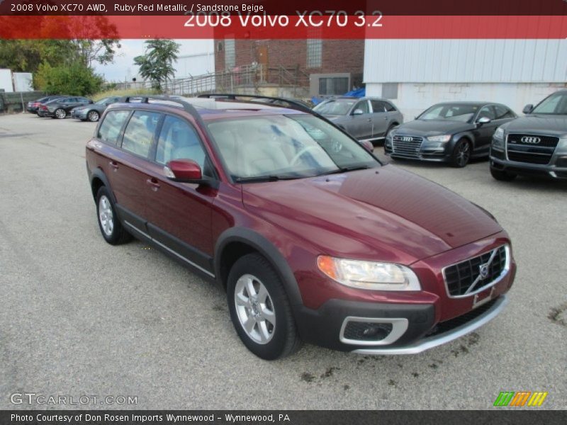 Ruby Red Metallic / Sandstone Beige 2008 Volvo XC70 AWD