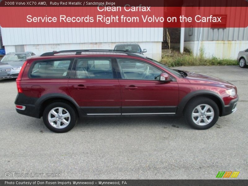 Ruby Red Metallic / Sandstone Beige 2008 Volvo XC70 AWD