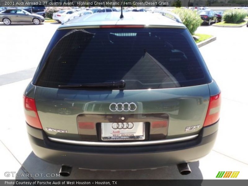 Highland Green Metallic / Fern Green/Desert Grass 2001 Audi Allroad 2.7T quattro Avant
