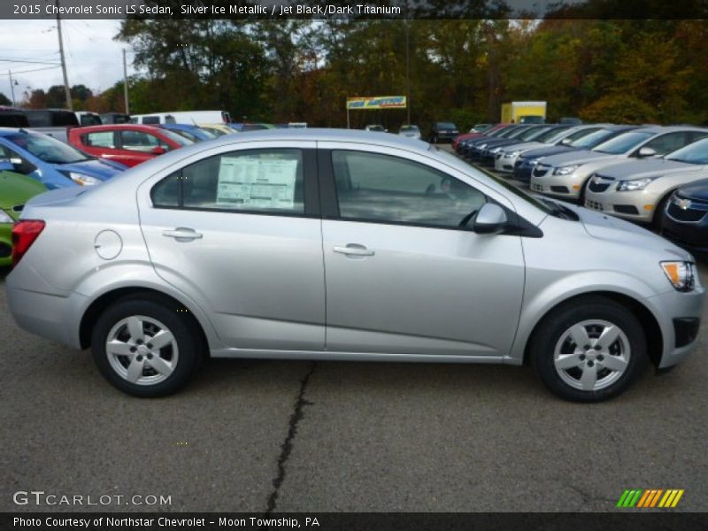 Silver Ice Metallic / Jet Black/Dark Titanium 2015 Chevrolet Sonic LS Sedan