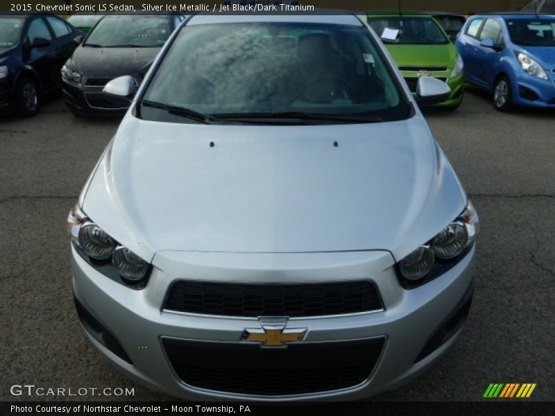 Silver Ice Metallic / Jet Black/Dark Titanium 2015 Chevrolet Sonic LS Sedan