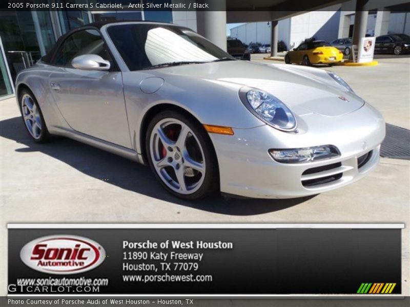 Arctic Silver Metallic / Black 2005 Porsche 911 Carrera S Cabriolet