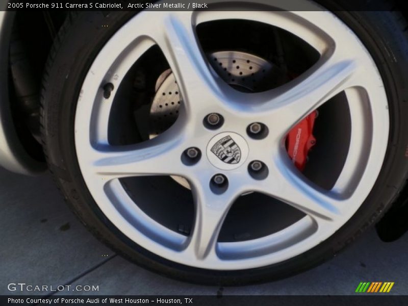 Arctic Silver Metallic / Black 2005 Porsche 911 Carrera S Cabriolet