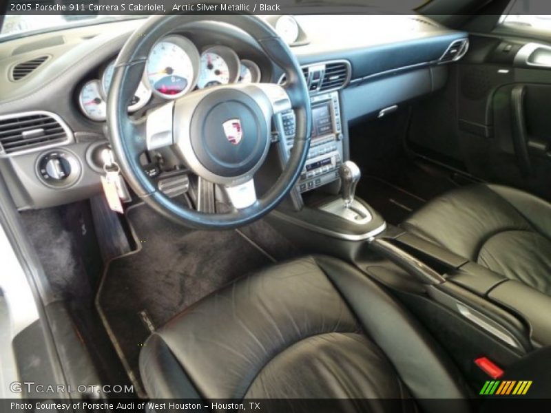 Arctic Silver Metallic / Black 2005 Porsche 911 Carrera S Cabriolet