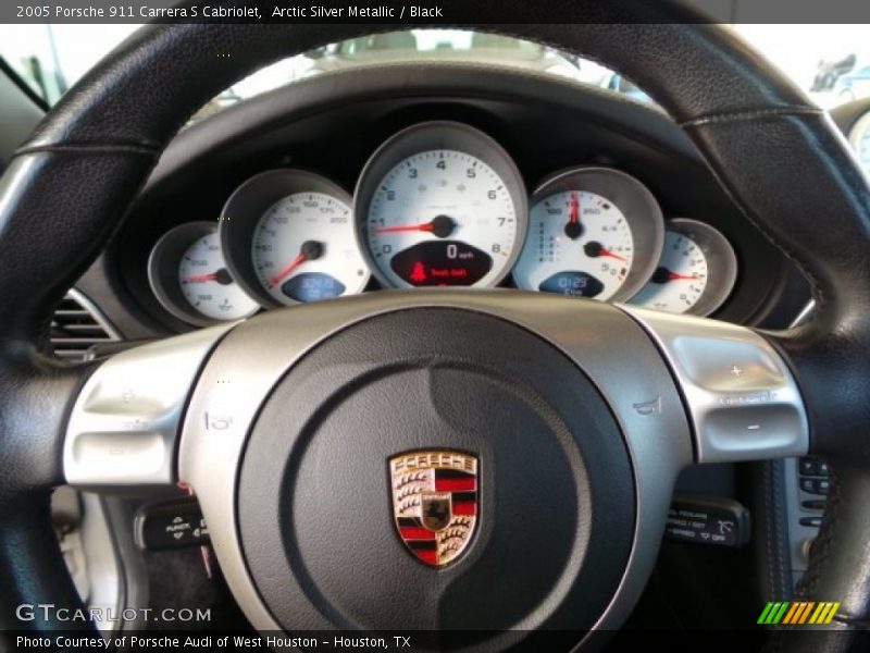Arctic Silver Metallic / Black 2005 Porsche 911 Carrera S Cabriolet