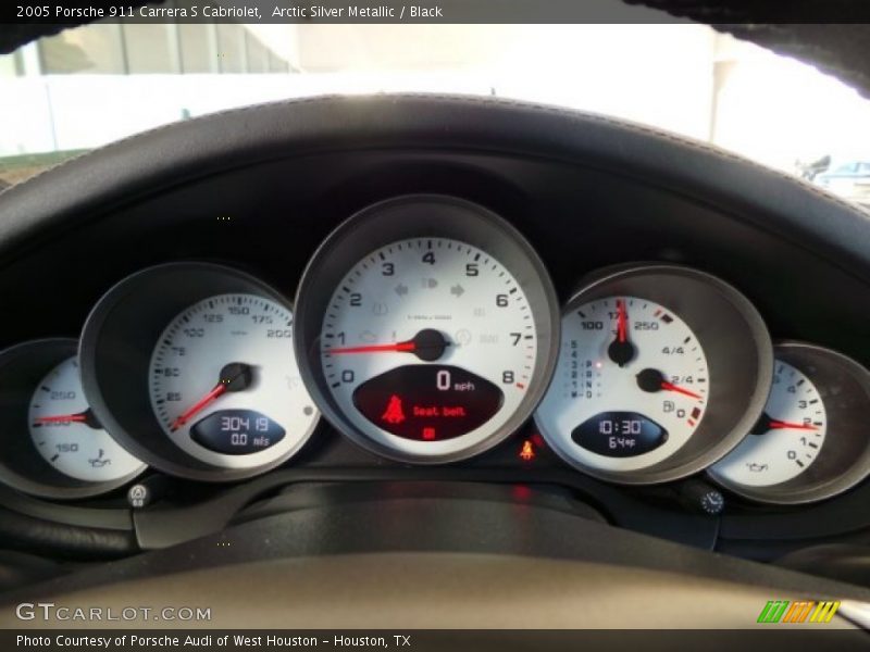 Arctic Silver Metallic / Black 2005 Porsche 911 Carrera S Cabriolet
