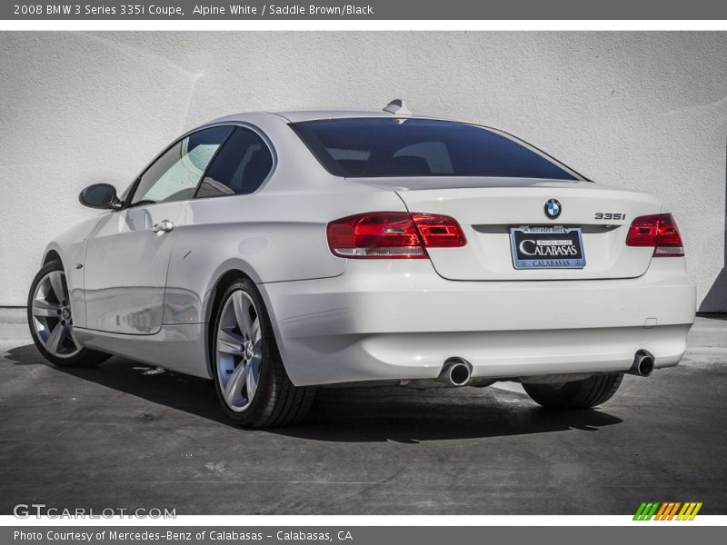 Alpine White / Saddle Brown/Black 2008 BMW 3 Series 335i Coupe