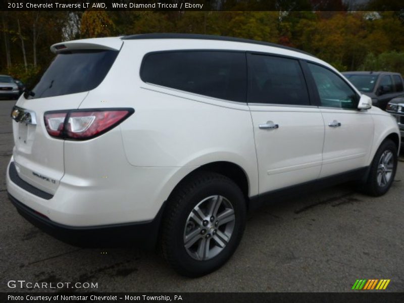 White Diamond Tricoat / Ebony 2015 Chevrolet Traverse LT AWD