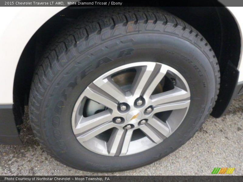 White Diamond Tricoat / Ebony 2015 Chevrolet Traverse LT AWD