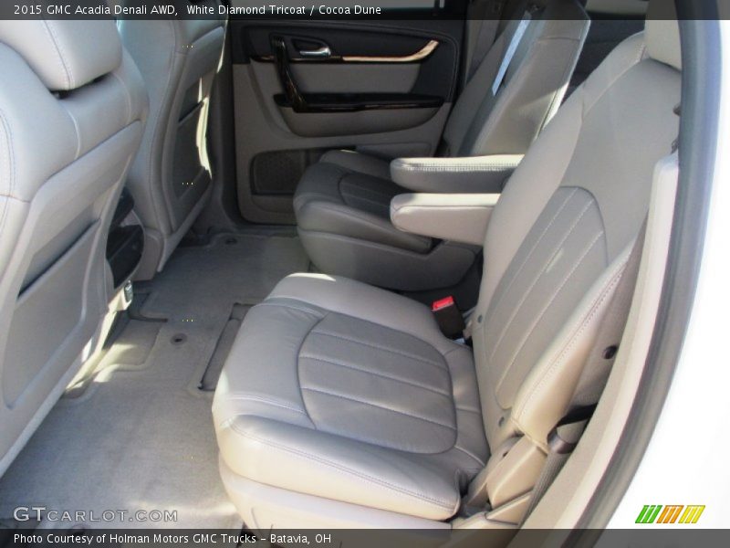 White Diamond Tricoat / Cocoa Dune 2015 GMC Acadia Denali AWD