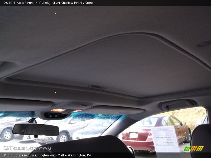 Silver Shadow Pearl / Stone 2010 Toyota Sienna XLE AWD