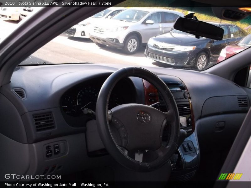 Silver Shadow Pearl / Stone 2010 Toyota Sienna XLE AWD