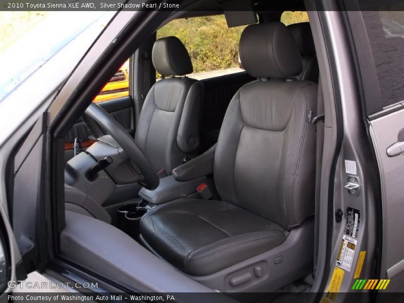 Silver Shadow Pearl / Stone 2010 Toyota Sienna XLE AWD