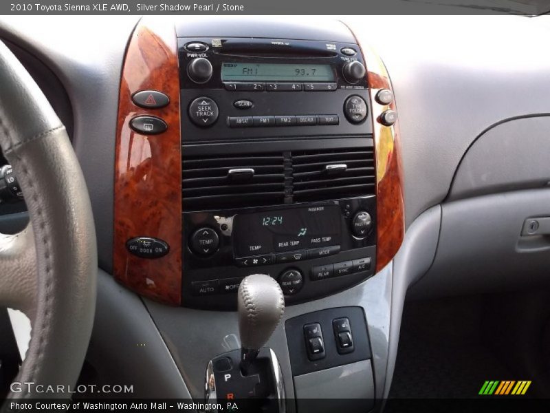 Silver Shadow Pearl / Stone 2010 Toyota Sienna XLE AWD