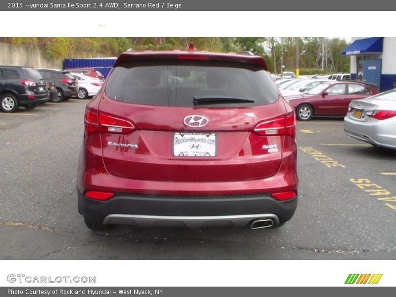 Serrano Red / Beige 2015 Hyundai Santa Fe Sport 2.4 AWD