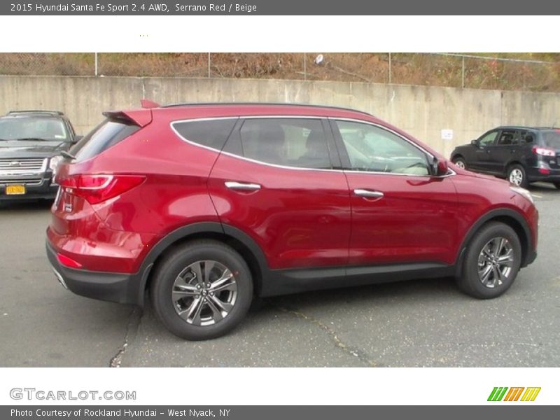 Serrano Red / Beige 2015 Hyundai Santa Fe Sport 2.4 AWD