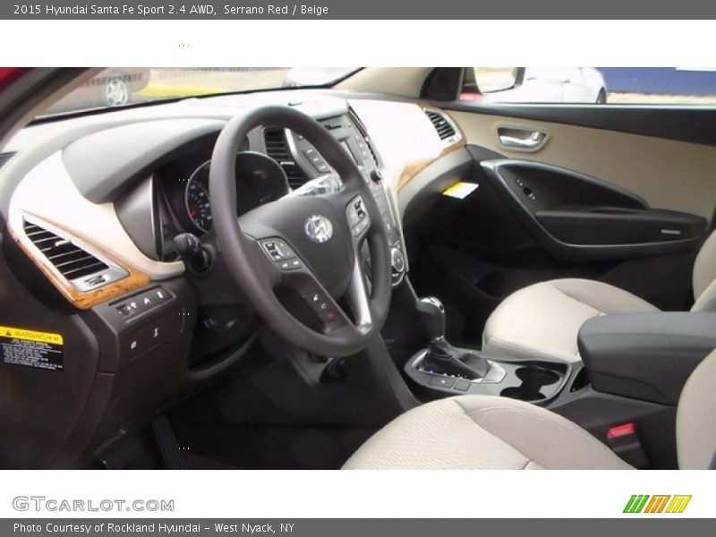 Serrano Red / Beige 2015 Hyundai Santa Fe Sport 2.4 AWD