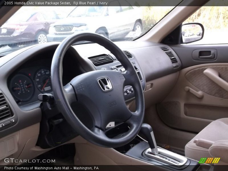 Fiji Blue Pearl / Ivory 2005 Honda Civic Value Package Sedan