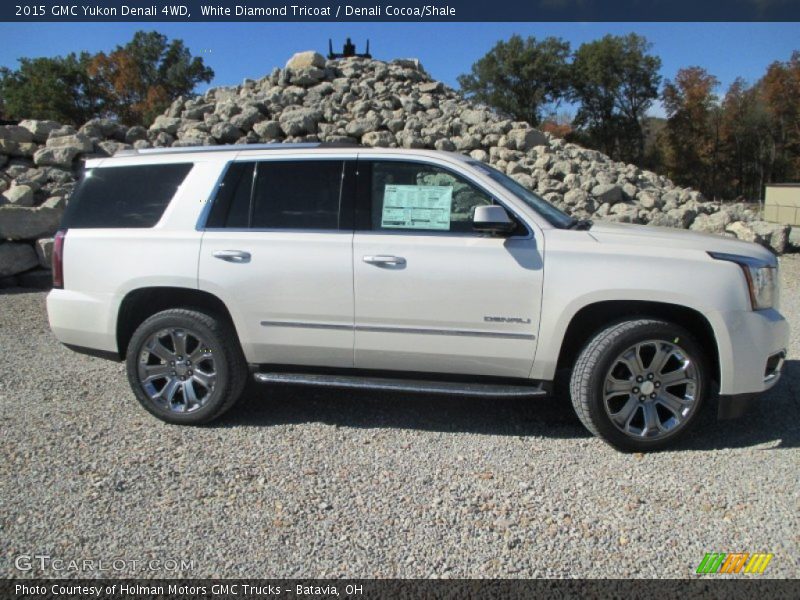 White Diamond Tricoat / Denali Cocoa/Shale 2015 GMC Yukon Denali 4WD